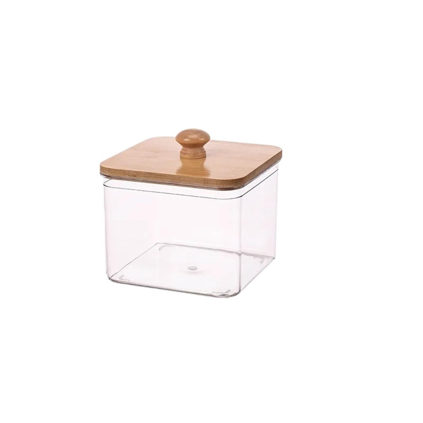 Zgcrumphant Color 1-S Laundry Pods Container Laundry Powder Storage Box With Bamboo Lid, Cotton Swab Holder For Living Room Coffee Table Organization, Desktop Decorative Bathroom(Color 1-S)