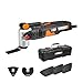 WORX WX681 Multiherramienta oscilante Sonicrafter, 450W, 5º de oscilación, velocidad variable, sistema Hyperlock, 39 accesorios incluidos, maletín, para corte, lijado y reforma