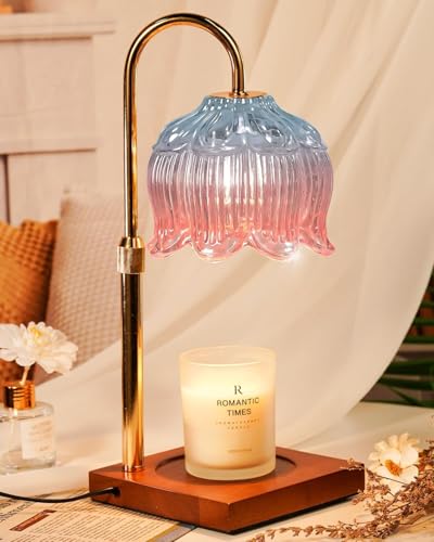 Lotus Flower Candle Warmer Lamp with Timer & Dimmer