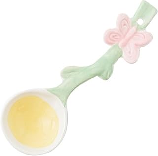 CAFIEDR Cuchara para Sopa, 2 Piezas, Linda Cuchara de cerámica, Cuchara para Desayuno, Cuchara para Postre, Cuchara para Helado, Cuchara para arroz, Adecuada para Mujer(Un Color Amarillo)