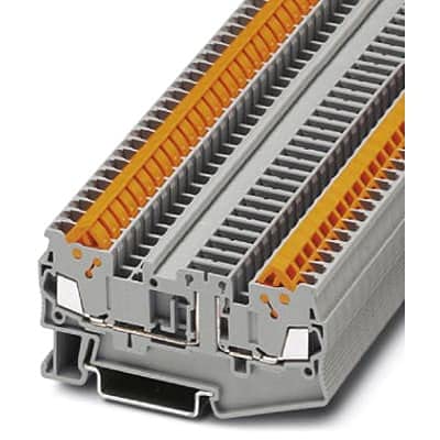 3205145, Disconnect Terminal Block, 1row 2conn, 24-16 AWG, Gray 5.2 mm W
