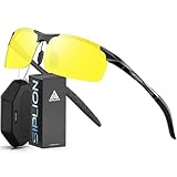 SIPLION Men's Driving HD Polarized Night driving glasses Al-Mg Metal Frame Ultra Light 8177 Yeshi