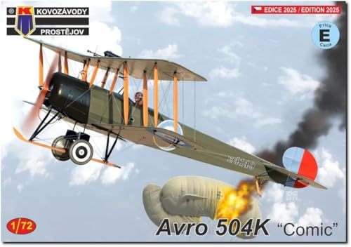 Maquette Avro 504K Comic 1/72 Kovozavody Prostejov KPM0494 pour modélisme historique