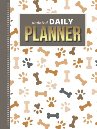 Agenda journalier non daté grand format 21x29,7 cm couverture rigide avec planning horaire marron