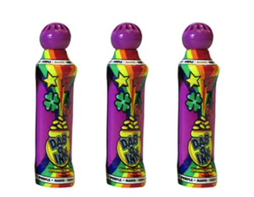 12 PURPLE CLASSIC COLOUR BINGO DABBERS pack of 12-43ML OF INK EACH