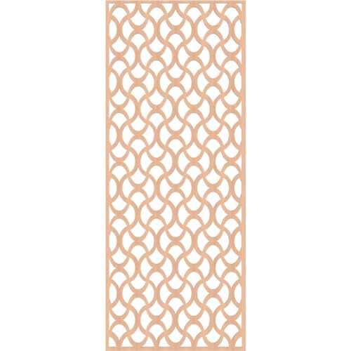 Image of Resort Decorative Pierced Fretwork Wood Wall Panels, 31 3 /8 inchW x 79 3 /8 inchH x 1 /4 inchT, Alder