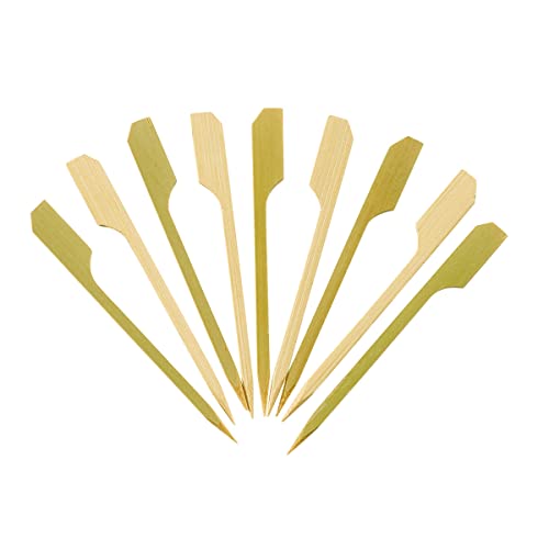 Comfy Package [100 unidades - 9 cm] Palillos de madera de, pinchos de bambú - Palillos para cócteles, parrillas, aperitivos, frutas, barbacoas y sándwiches.
