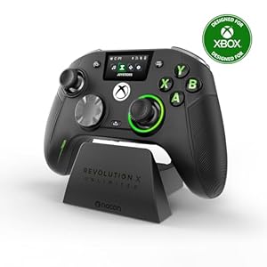 NACON Revolution X Unlimited Advanced Precision Controller Officially Licensed for Xbox Series X | S, Xbox One, Windows 10/11 PC & Android – Wired and Wireless – Charging Station