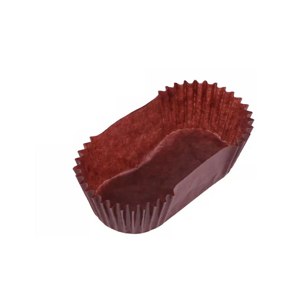 Cupcakes Liners Disposable Baking Tools Oilproof Paper Cake Mould Oval For Muffins Cupcakes Kitchen(chocolate)