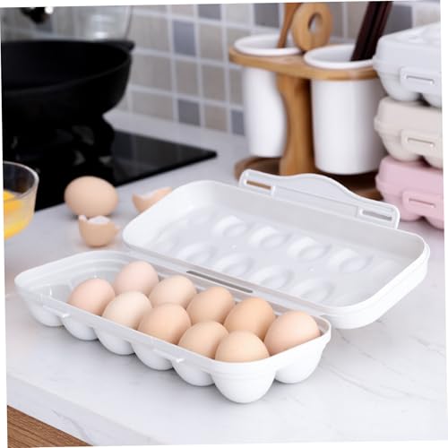 Evita roturas con la bandeja para huevos de nevera apilable con tapa protectora 5