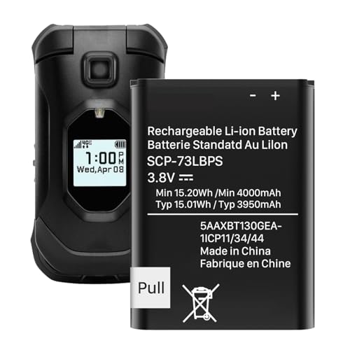 RRUHHK Battery for SCP-73LBPS 4000mAh New Upgrade High Capacity Battery Replacement for Kyocera DuraXV Extreme E4810 Verizon Flip Phone - 1 Pack