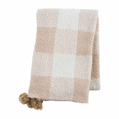 Mud Pie womens Buffalo Check Chenille Womens Scarf