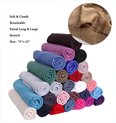 African Scarfs for Women Head Wraps Stretch Turbans Jersey Bun Styles Headbands for High Ponytails3