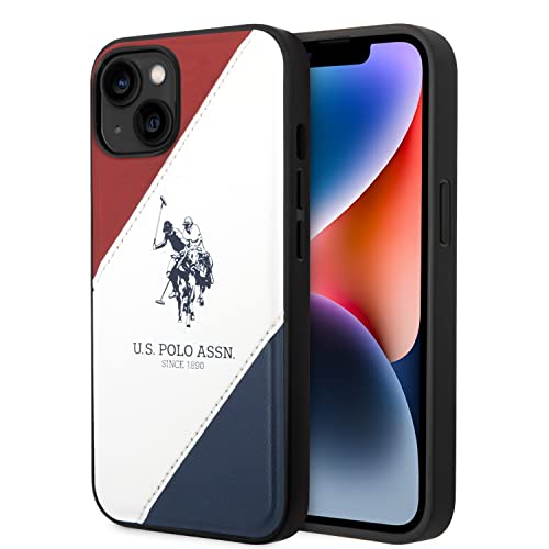 US Polo USHCP14MPSO3 Coque de Téléphone pour iPhone 14 Plus 6,7'' Blanc/gris