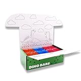 Dino Bars | Organic Fruit Bar for Kids | Organic Toddler Bars and Dinosaur Snacks | Fruit + Oats + Hemp Hearts with Edible Paper | Blueberry + Strawberry + Mango Kids Bar | Variety 30 Pack
