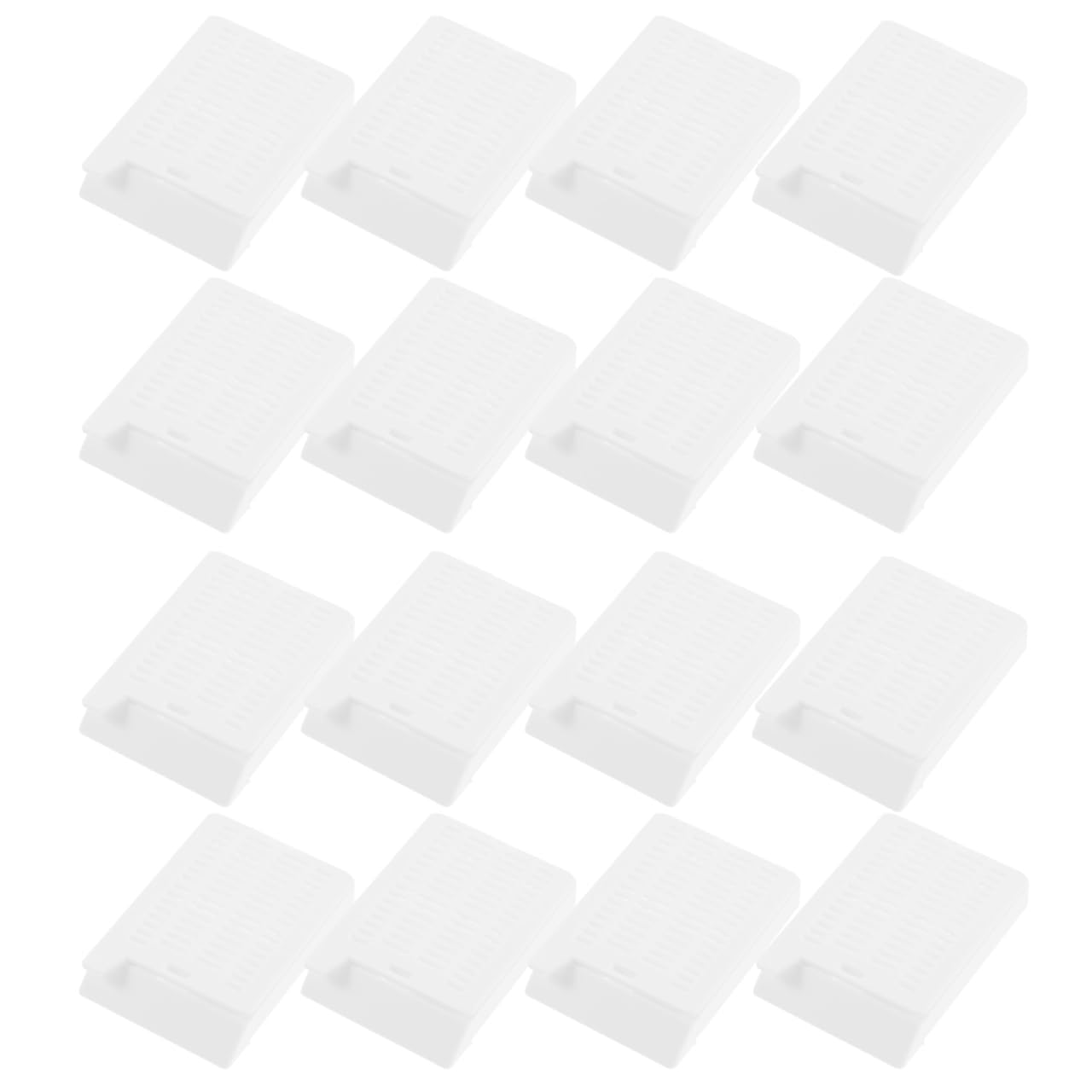 UKCOCO 200 PCS Plastic Scientific Cassettes Square Hole Tissue Processing Embedding Cassettes (White)