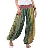 Durch Ihren weiten Schritt / Schnitt sorgt die Hose für absolute Bewegungsfreiheit und ist auch als Yoga-Hose und zur Meditation geeignet, oder einfach auch nur als super bequeme Schlapperhose / Schlabberhose bzw. Wohlfühlhose fürs Sofa / Coach daheim bzw. für zuhause.