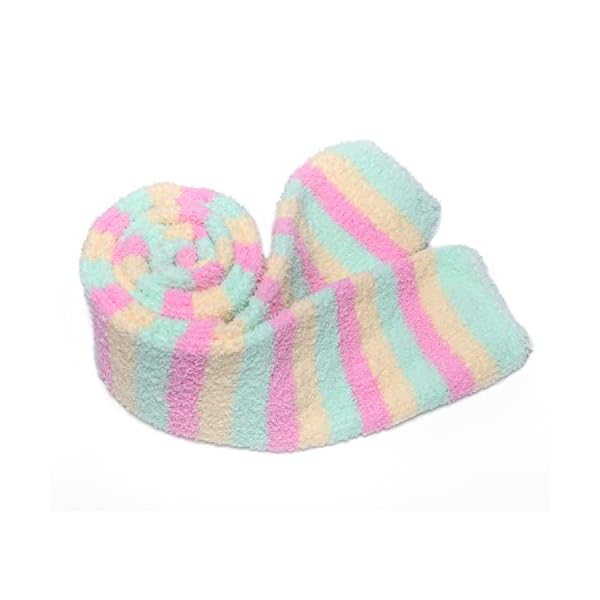 Littleforbig-Oberschenkelhohe-Socken-aus-Fleece-gestreift-2-Paar Littleforbig Oberschenkelhohe Socken aus Fleece, gestreift, 2 Paar