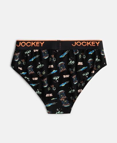 Image of Jockey PB04 Boy's Super Combed Cotton Elastane Stretch Printed Brief with Ultrasoft Waistband (Pack of 2)