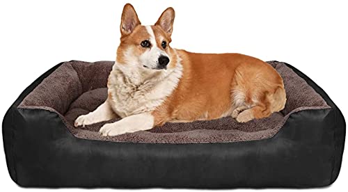 CLOUDZONE Dog Beds for Large Dogs, Large Dog Bed Machine Washable Rectangle Breathable Soft Padding with Nonskid Bottom Pet Bed for Medium and Large Dogs or Multiple