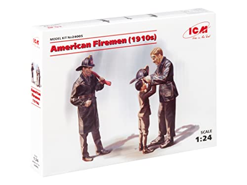 Kit Modelo Bomberos Americanos ICM 3 Figuras Escala 1:24 miniatura 1