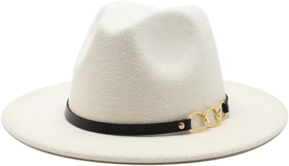 Classic Wool Fedora Hat with Black Band, Camel Brown Wide Brim, Western Style