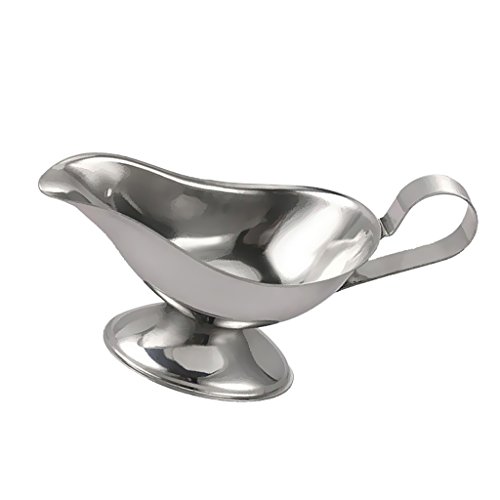 Fityle – Jarra de molhos de aço inoxidável, jarra de molho de metal para molho, molho, prata, 3 tama
