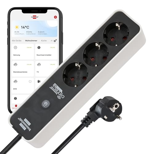Brennenstuhl Connect Ecolor WLAN Steckdosenleiste, Intelligente...