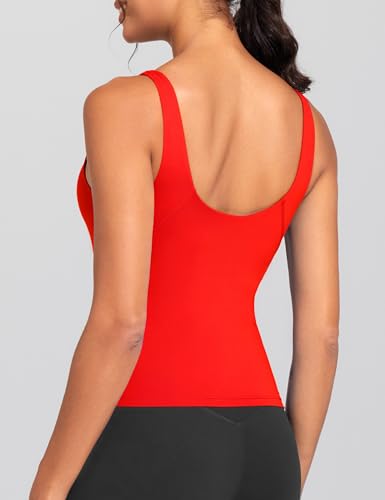 Image of THE GYM PEOPLE Women's Longline Sports Bra Wirefree Padded Workout Yoga Tank Top