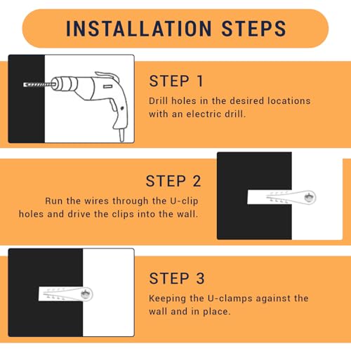 Thoquene 200 Stück Schlaufendübel, 3-13mm U Ttype Steckschlaufe Mauernutclip