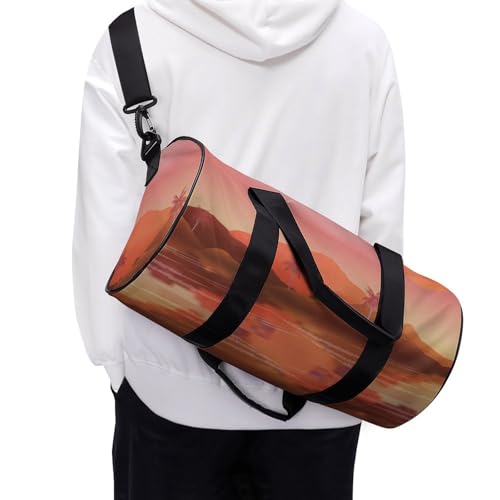 Duffel bag rétro coucher de soleil 45cm sac week-end cabine anti-encombrement - 6