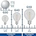 Novelty Lights 25 Pack G40 Blue Outdoor Globe Bulbs, Light Bulbs Glass Incandescent Bulbs with 3000 Hour Lifespan, Globe String Lights Replacement Bulbs