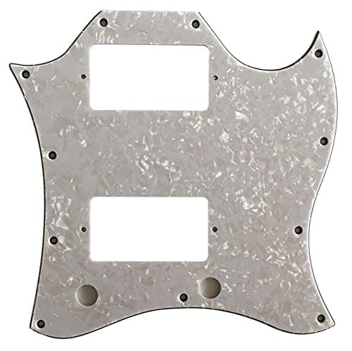 Guitar Parts For Gibson SG Standard Style Full Face Guitar Pickguard (4 Ply White Pearl)