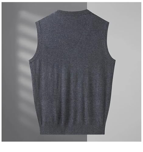 Men Fashion Autumn Oversized Waistcoat Casual V-Neck Knitted Vest Sleeveless Sweater Cardigan4