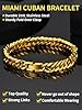 ChainsHouse Stainless Steel Cuban Link Bracelet, 8mm/12mm/17mm Width, 7.5"/8.3"/9", 18K Gold Plated Chain Wrist Bracelets for Men Women, Send Gift Box, Metal #2