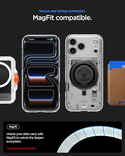 Image of Spigen Ultra Hybrid MagFit Back Cover Case Compatible with iPhone 17 Pro Max (TPU + Poly Carbonate | Neo One)