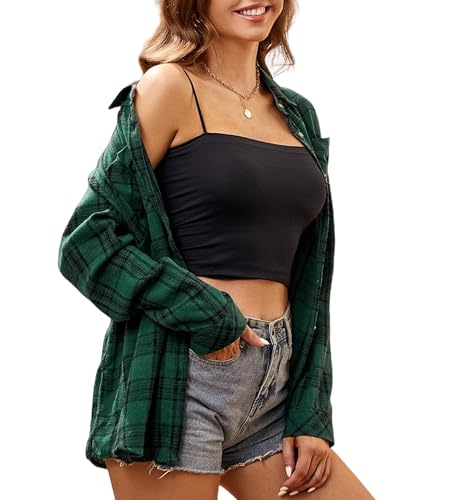 Alex Vando Womens Flannel Shirt Regular Long Sleeve Button Down Flannel Shirts for Women2