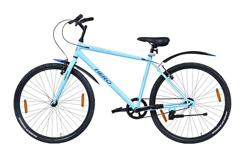 Image of Hero Milano Air Sports 26T Single Speed Mountain Bicycle for Mens | Blue | Rigid | V Brake | Steel Frame : 18 inch Inches | Rider Height : 5ft 0 inch - 5ft 8 inch | 85% Pre-Assembled Bicycle