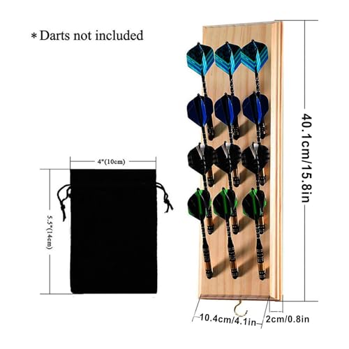 Évitez les fléchettes perdues avec ce support mural bois pour 12 pointes