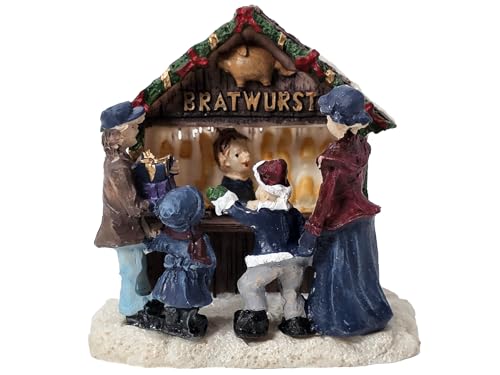 Weihnachtliche Miniatur-Figuren Winterwelt-Szene aus Poly –...