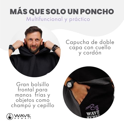 Poncho de surf de algodón de toalla premium WAVE HAWAII 4
