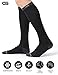 CS CELERSPORT 3 Pairs Compression Socks 20-30mmHg for Men Circulation Socks For Running Traveling Shin Splints Nurse Athletic And Pregnancy Black