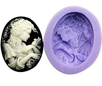 Allforhome 3.9cm Mini dame Silikon Form Zucker Harz-Fertigkeit DIY Moulds DIY Gum Paste Blumen Fondant Mold Cover