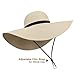 Naivlizer Women Wide Brim Sun Hat UPF50 Straw Summer Hat Floppy Beach Hat Roll-Up,Tie Beige