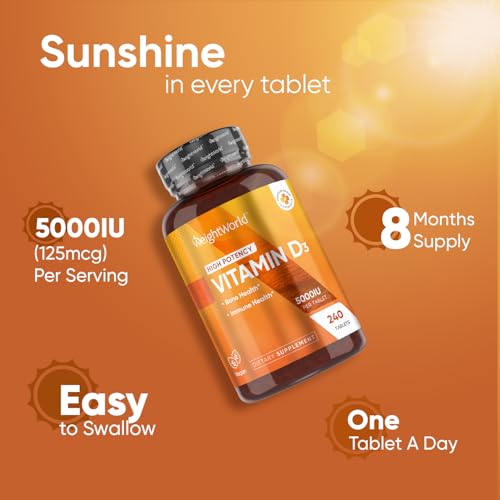 WeightWorld Vegan Vitamin D3 5000 IU - Sourced from Wild Harvested Lichen - Vitamin D Supplement from Bioavailable Cholecalciferol - 240 Vitamin D3 Tablets - Gluten-Free & Allergen-Free - Image 3