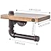 LINKPIPES Rustic Toilet Paper Holder with Shelf Industrial Toilet Paper Holder for Bathroom Farmhouse Pipe Decor Wall Mount Iron Toilet Tissue Paper Roll Holder Bronze