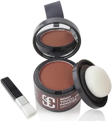 SOVONCARE Hairline Powder - Root Touch Up & Gray Hair Concealer for Men and Women, Instantly Covers Thinning Hair and Bald Spots, Natural-Looking Coverage Red Brown