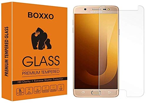 BOXXO Premium Tempered Glass Screen Protector for Samsung Galaxy J7 Max [flexible] [Gorilla] Bubble Free Installation [Screatch proof] [Guard] (B082985X4B) Amazon Price History, Amazon Price Tracker