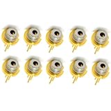 10pcs 405nm Blue-Violet 5.6mm TO-18 Laser Diode, 20mW Output, With Photodiode, -10°C~+50°C Operating Temp, Precision Optoelectronic