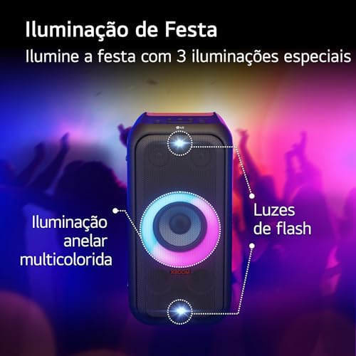 CAIXA DE SOM PARTYBOX LG XBOOM XL5S – 200W RMS, BLUETOOTH 5.1, 12H DE BATERIA, IPX4, SOUND BOOST, AL